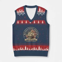 Funny Rejecting Kings Since 1773 V-Neck Knit Sweater Vest Vintage Patriotic USA - Wonder Print Shop