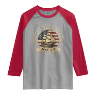 Funny Rejecting Kings Since 1773 Raglan Shirt Vintage Patriotic USA
