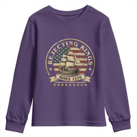 Funny Rejecting Kings Since 1773 Youth Sweatshirt Vintage Patriotic USA