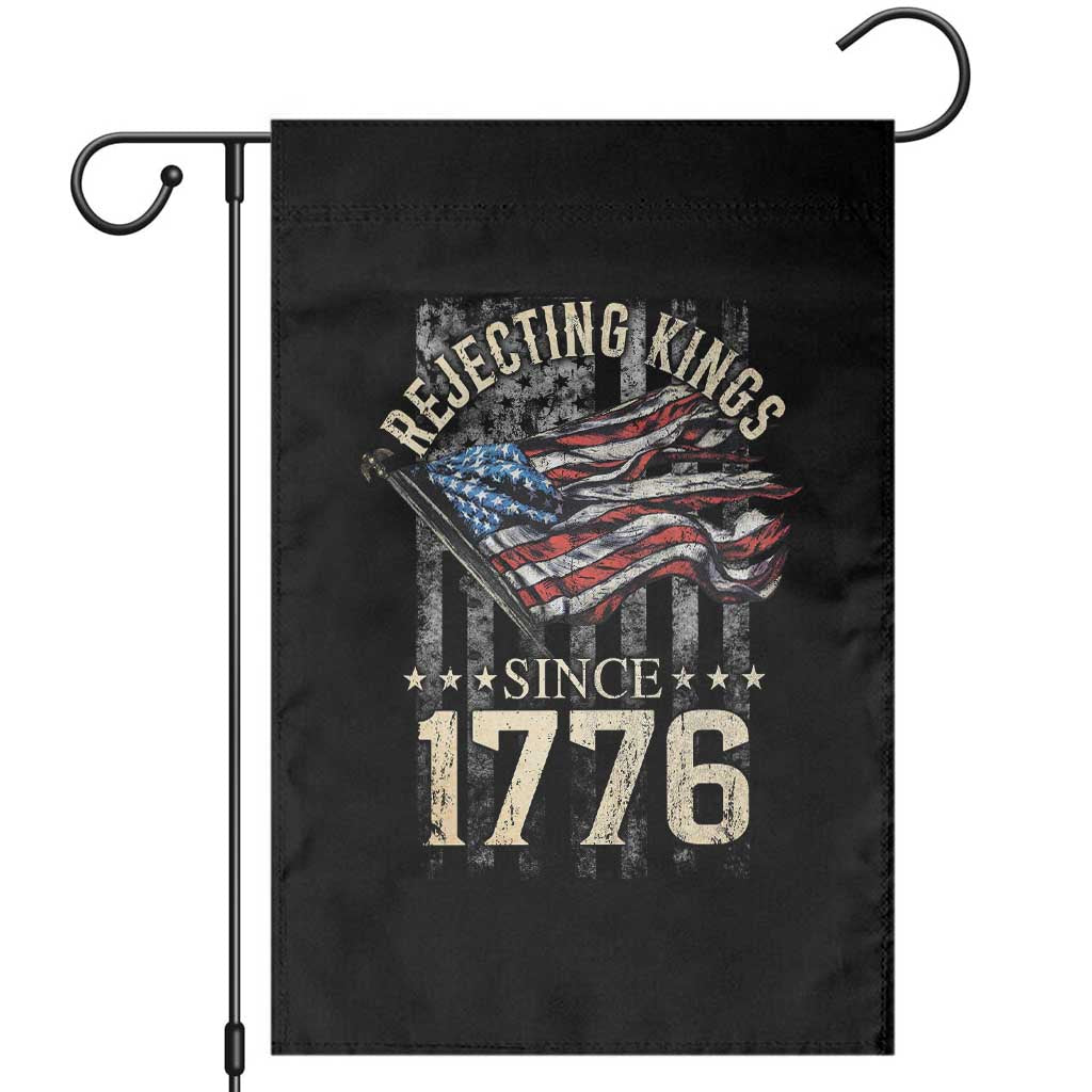 Funny Rejecting Kings Since 1776 Garden Flag Vintage American Flag - Wonder Print Shop