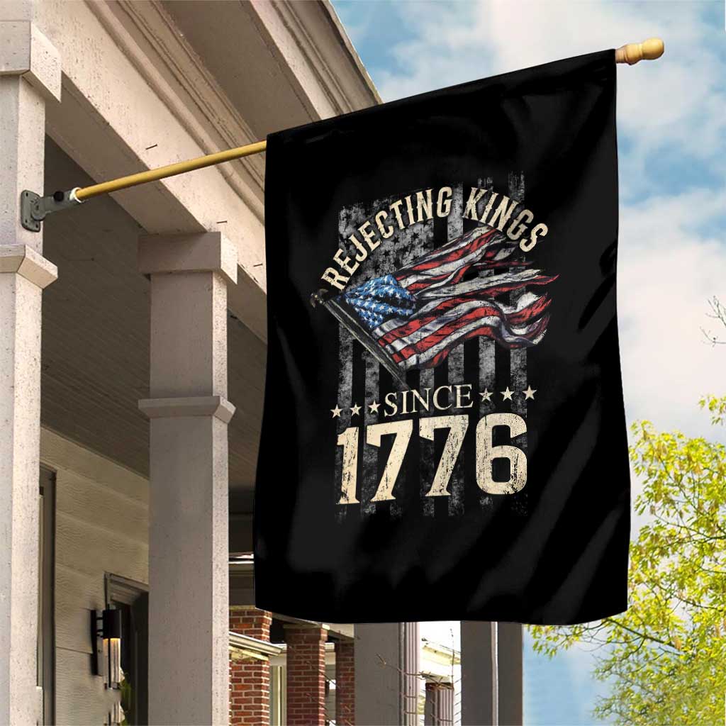 Funny Rejecting Kings Since 1776 Garden Flag Vintage American Flag - Wonder Print Shop
