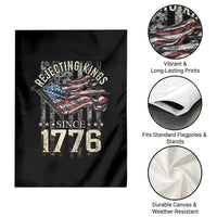 Funny Rejecting Kings Since 1776 Garden Flag Vintage American Flag - Wonder Print Shop