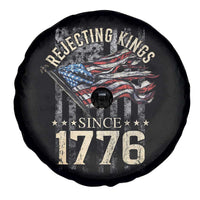 Funny Rejecting Kings Since 1776 Spare Tire Cover Vintage American Flag