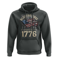 Funny Rejecting Kings Since 1776 Hoodie Vintage American Flag