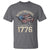 Funny Rejecting Kings Since 1776 T Shirt Vintage American Flag