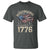 Funny Rejecting Kings Since 1776 T Shirt Vintage American Flag