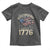Funny Rejecting Kings Since 1776 Toddler T Shirt Vintage American Flag