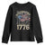 Funny Rejecting Kings Since 1776 Youth Sweatshirt Vintage American Flag