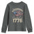 Funny Rejecting Kings Since 1776 Youth Sweatshirt Vintage American Flag