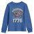 Funny Rejecting Kings Since 1776 Youth Sweatshirt Vintage American Flag