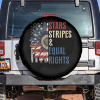 Funny Stars Stripes And Equal Rights Spare Tire Cover 4th Of July Women's Rights Sunflower - Wonder Print Shop