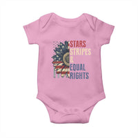 Funny Stars Stripes And Equal Rights Baby Onesie 4th Of July Women's Rights Sunflower - Wonder Print Shop