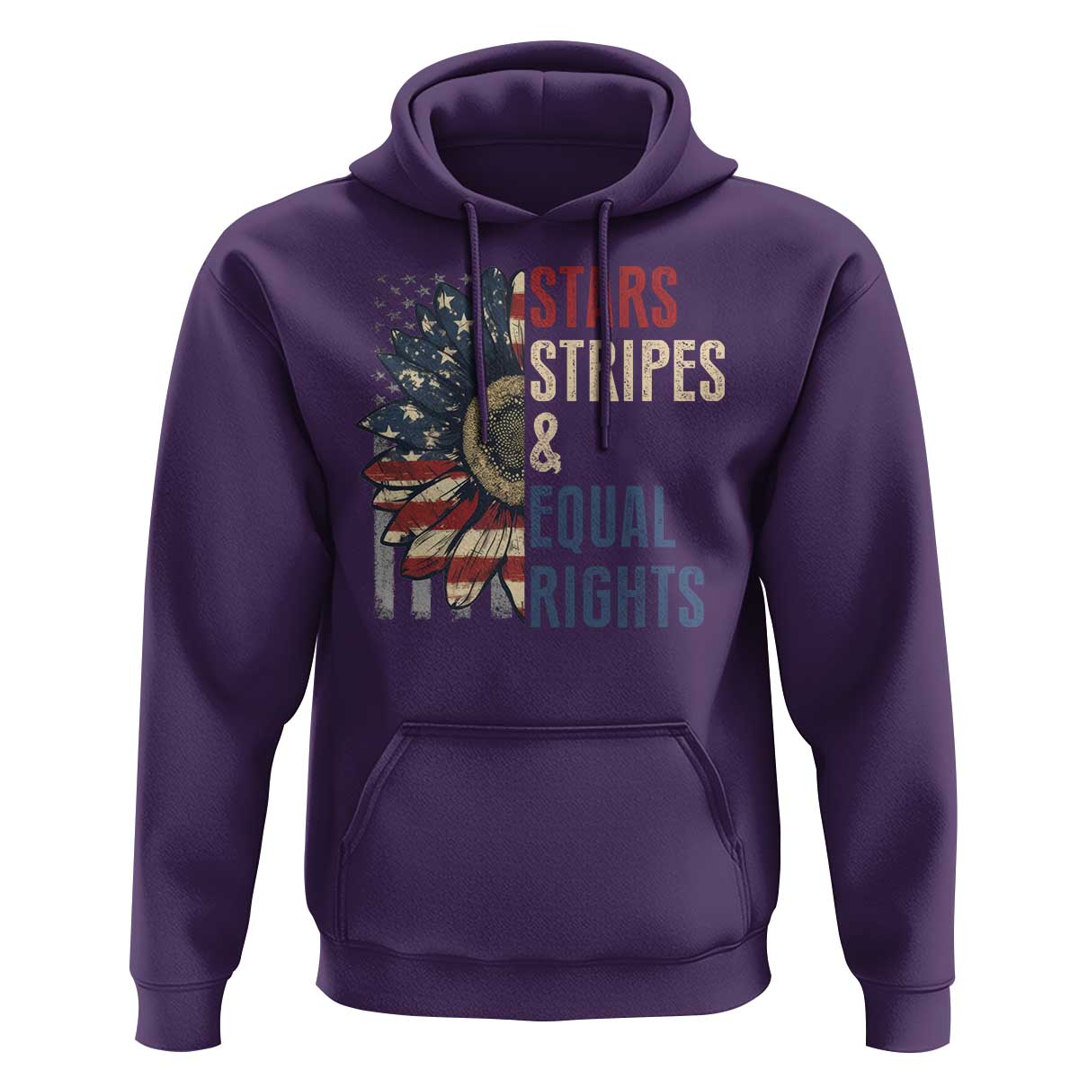Funny Stars Stripes And Equal Rights Hoodie 4th Of July Women's Rights Sunflower - Wonder Print Shop