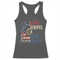 Funny Stars Stripes And Equal Rights Racerback Tank Top 4th Of July Women's Rights Sunflower - Wonder Print Shop