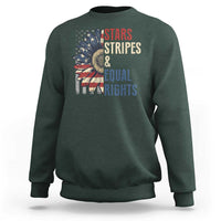 Funny Stars Stripes And Equal Rights Sweatshirt 4th Of July Women's Rights Sunflower - Wonder Print Shop