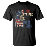 Funny Stars Stripes And Equal Rights T Shirt 4th Of July Women's Rights Sunflower - Wonder Print Shop