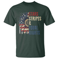 Funny Stars Stripes And Equal Rights T Shirt 4th Of July Women's Rights Sunflower - Wonder Print Shop