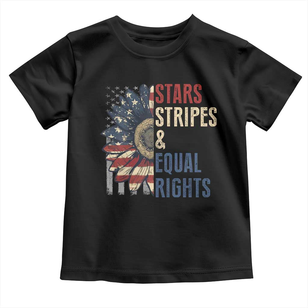 Funny Stars Stripes And Equal Rights Toddler T Shirt 4th Of July Women's Rights Sunflower - Wonder Print Shop