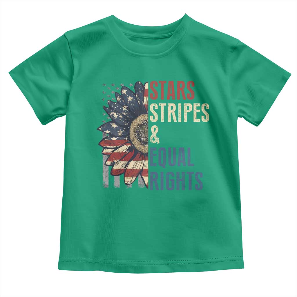 Funny Stars Stripes And Equal Rights Toddler T Shirt 4th Of July Women's Rights Sunflower - Wonder Print Shop