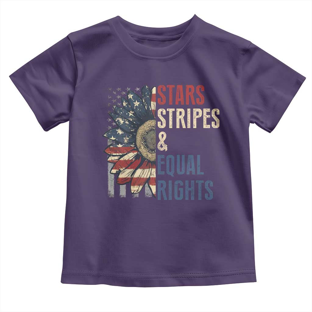 Funny Stars Stripes And Equal Rights Toddler T Shirt 4th Of July Women's Rights Sunflower - Wonder Print Shop