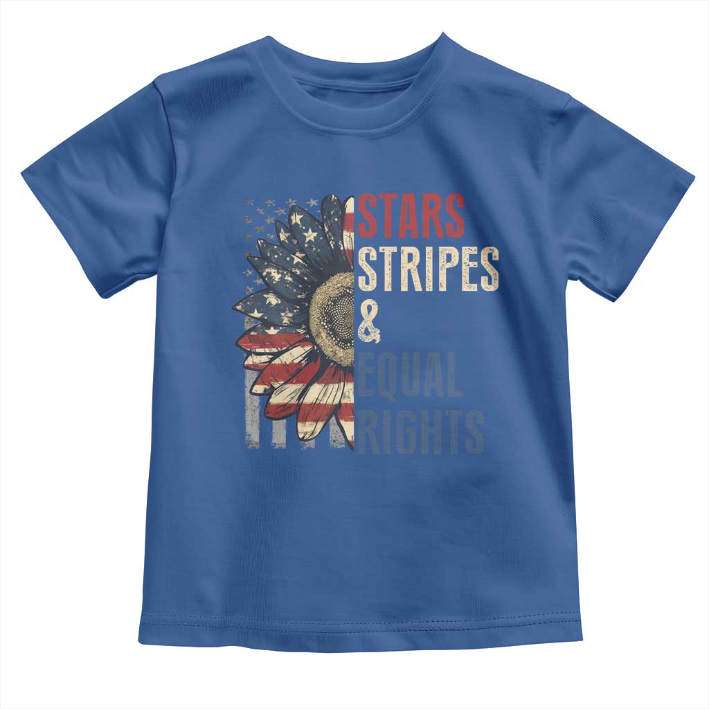 Funny Stars Stripes And Equal Rights Toddler T Shirt 4th Of July Women's Rights Sunflower - Wonder Print Shop