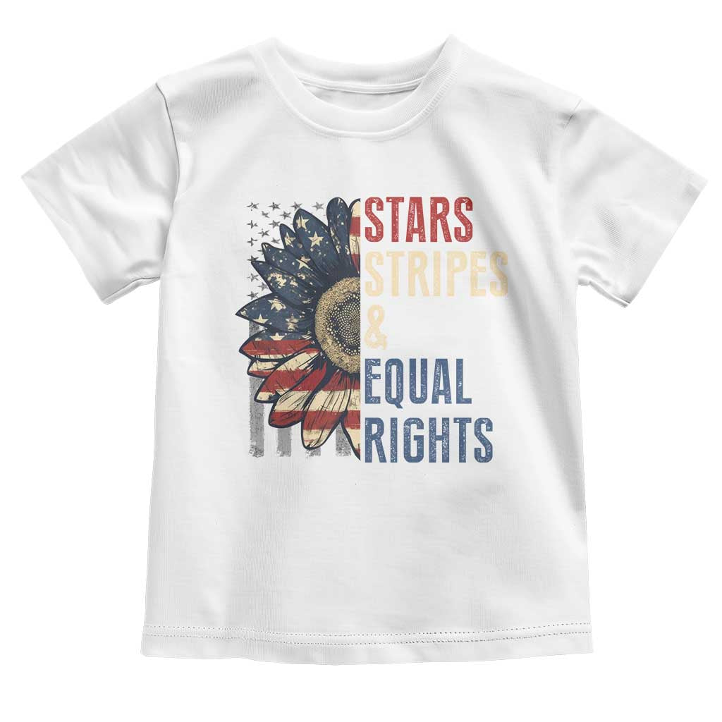Funny Stars Stripes And Equal Rights Toddler T Shirt 4th Of July Women's Rights Sunflower - Wonder Print Shop