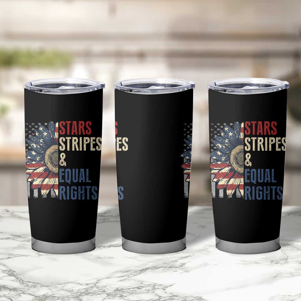 Funny Stars Stripes And Equal Rights Tumbler Cup 4th Of July Women's Rights Sunflower - Wonder Print Shop