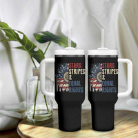 Funny Stars Stripes And Equal Rights Tumbler With Handle 4th Of July Women's Rights Sunflower - Wonder Print Shop