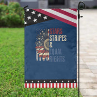 Funny Stars Stripes And Equal Rights Garden Flag 4th Of July Women's Rights Sunflower