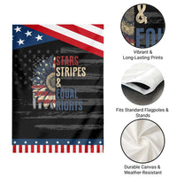 Funny Stars Stripes And Equal Rights Garden Flag 4th Of July Women's Rights Sunflower