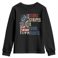 Funny Stars Stripes And Equal Rights Youth Sweatshirt 4th Of July Women's Rights Sunflower - Wonder Print Shop