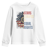 Funny Stars Stripes And Equal Rights Youth Sweatshirt 4th Of July Women's Rights Sunflower - Wonder Print Shop