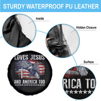 Funny Loves Jesus And America Too Spare Tire Cover 4th Of July Patriotic Christian Eagle American Flag - Wonder Print Shop