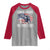 Funny Loves Jesus And America Too Raglan Shirt 4th Of July Patriotic Christian Eagle American Flag - Wonder Print Shop
