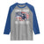 Funny Loves Jesus And America Too Raglan Shirt 4th Of July Patriotic Christian Eagle American Flag - Wonder Print Shop