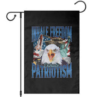 Funny Inhale Freedom Exhale Patriotism Garden Flag American Pride Eagle 4th Of July - Wonder Print Shop