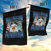 Funny Inhale Freedom Exhale Patriotism Garden Flag American Pride Eagle 4th Of July - Wonder Print Shop