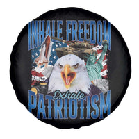 Funny Inhale Freedom Exhale Patriotism Spare Tire Cover American Pride Eagle 4th Of July - Wonder Print Shop
