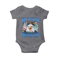 Funny Inhale Freedom Exhale Patriotism Baby Onesie American Pride Eagle 4th Of July - Wonder Print Shop