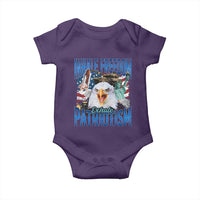 Funny Inhale Freedom Exhale Patriotism Baby Onesie American Pride Eagle 4th Of July - Wonder Print Shop