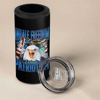 Funny Inhale Freedom Exhale Patriotism 4 in 1 Can Cooler Tumbler American Pride Eagle 4th Of July - Wonder Print Shop