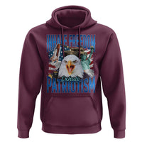Funny Inhale Freedom Exhale Patriotism Hoodie American Pride Eagle 4th Of July - Wonder Print Shop