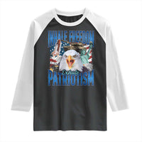 Funny Inhale Freedom Exhale Patriotism Raglan Shirt American Pride Eagle 4th Of July - Wonder Print Shop