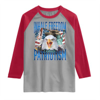 Funny Inhale Freedom Exhale Patriotism Raglan Shirt American Pride Eagle 4th Of July - Wonder Print Shop