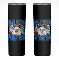 Funny Inhale Freedom Exhale Patriotism Skinny Tumbler American Pride Eagle 4th Of July - Wonder Print Shop