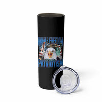 Funny Inhale Freedom Exhale Patriotism Skinny Tumbler American Pride Eagle 4th Of July - Wonder Print Shop