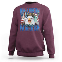 Funny Inhale Freedom Exhale Patriotism Sweatshirt American Pride Eagle 4th Of July - Wonder Print Shop