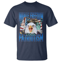 Funny Inhale Freedom Exhale Patriotism T Shirt American Pride Eagle 4th Of July - Wonder Print Shop