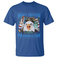 Funny Inhale Freedom Exhale Patriotism T Shirt American Pride Eagle 4th Of July - Wonder Print Shop