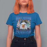 Funny Inhale Freedom Exhale Patriotism T Shirt For Women American Pride Eagle 4th Of July - Wonder Print Shop
